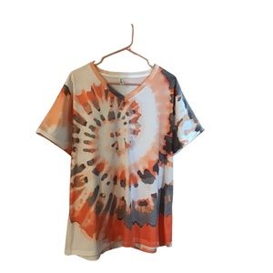 Women’s Elevated Tie Dye Blouse Tee 1X